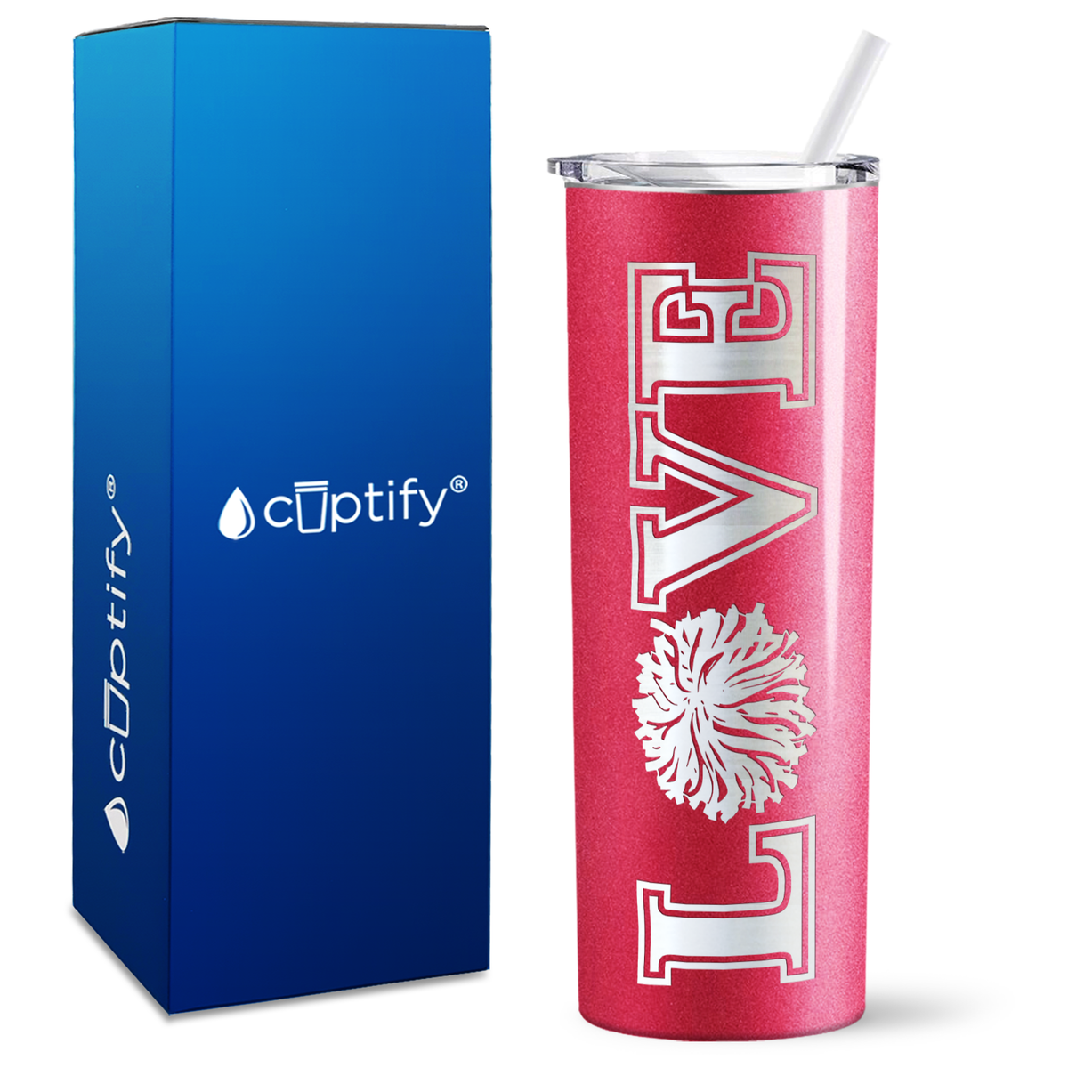 LOVE Cheer on 20oz Skinny Tumbler