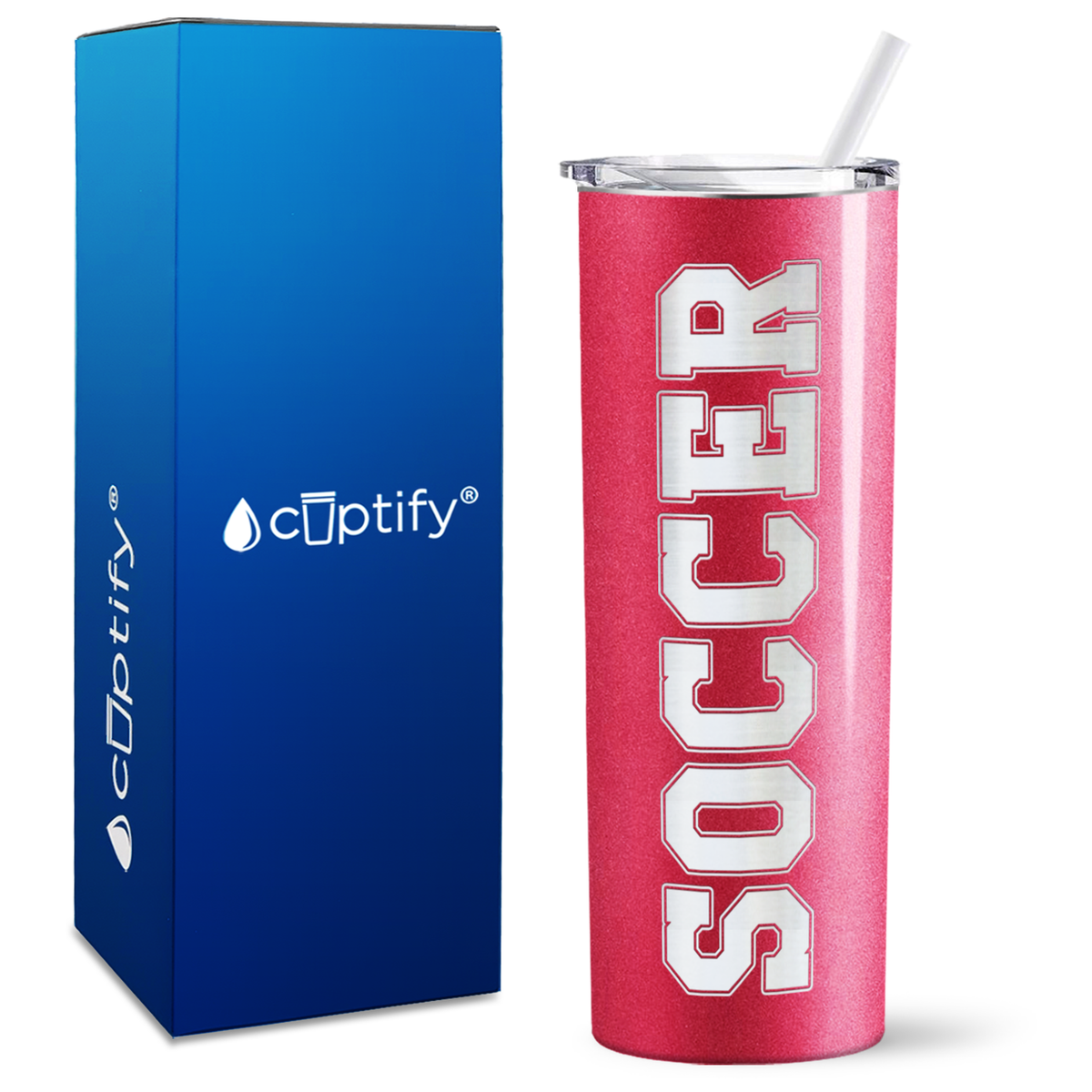Soccer on 20oz Skinny Tumbler