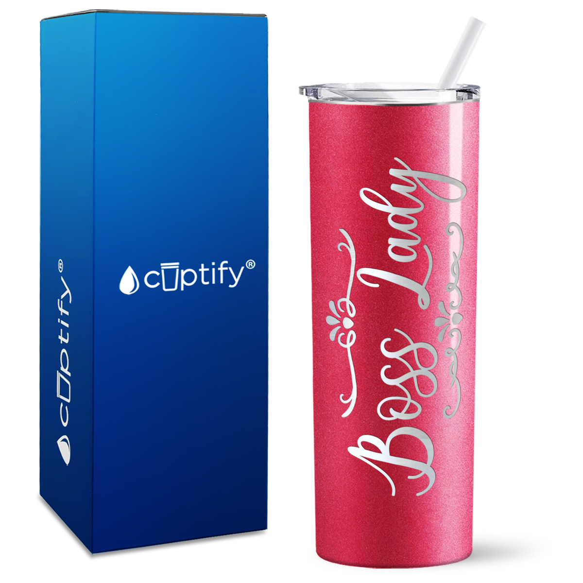 Boss Lady on Skinny 20oz Tumbler