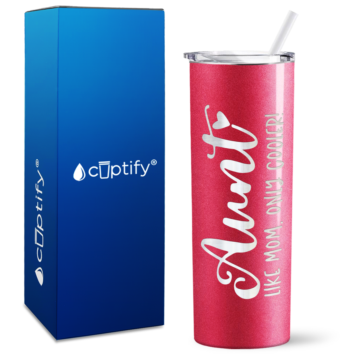 Aunt Like Mom Only Cooler 20oz Skinny Tumbler