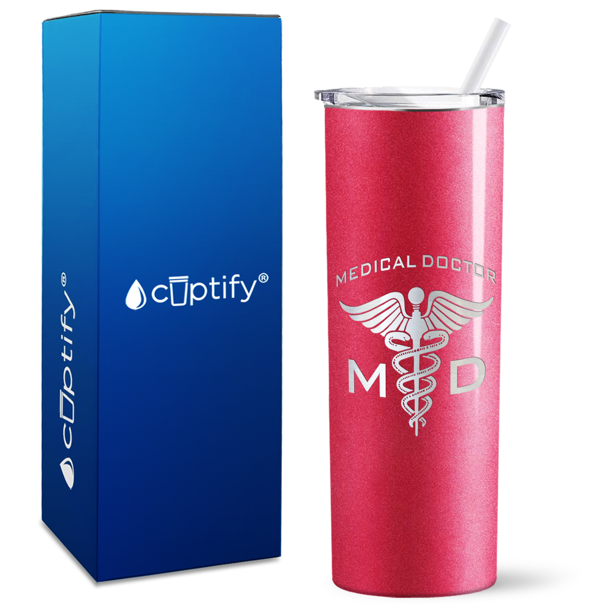 MD Medical Doctor on 20oz Skinny Tumbler