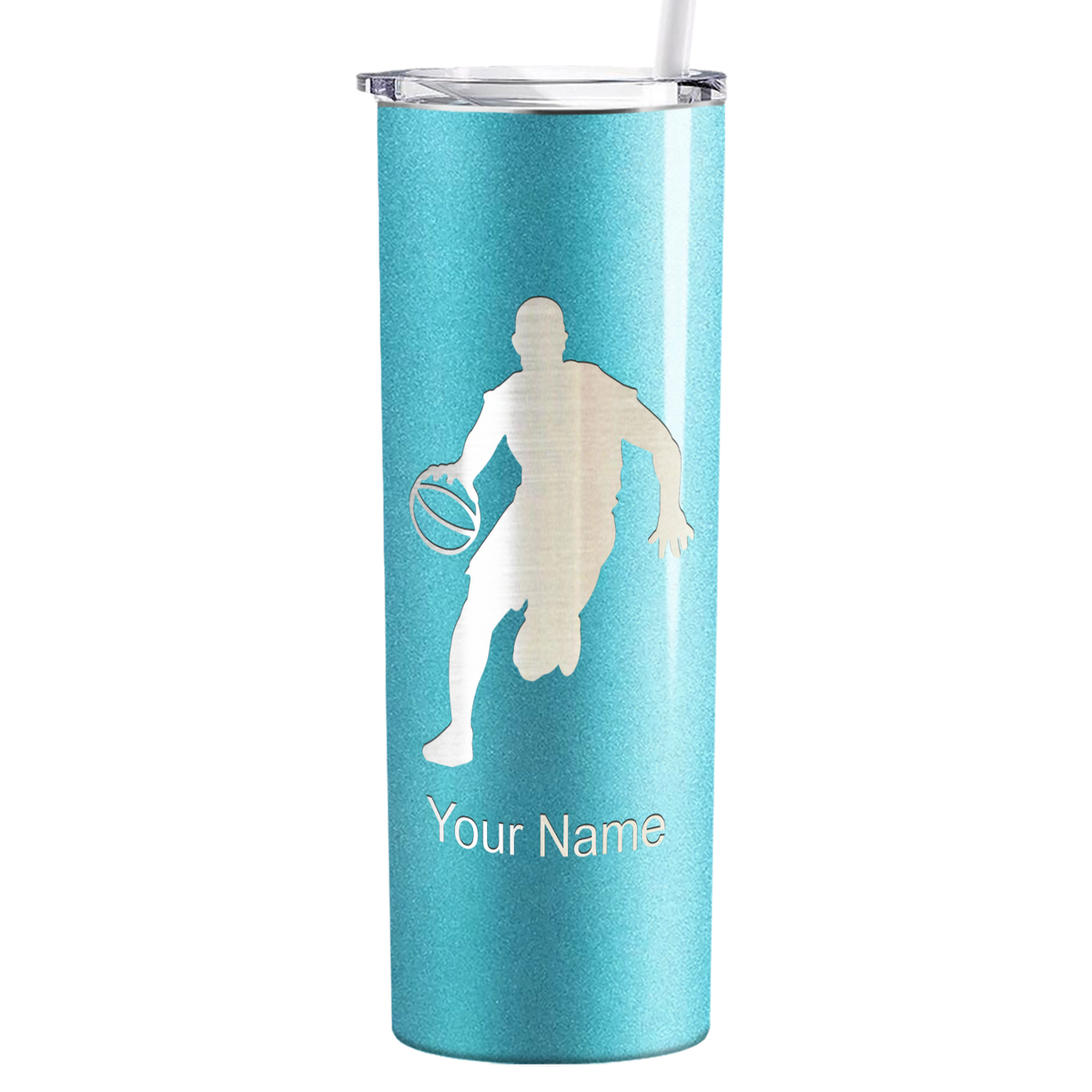 Personalized Basketball Player Silhouette Tumbler