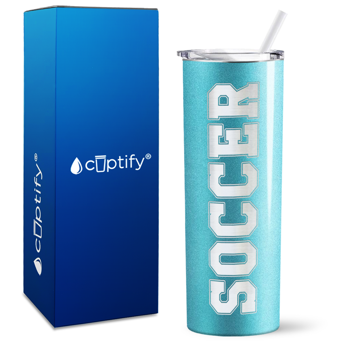 Soccer on 20oz Skinny Tumbler