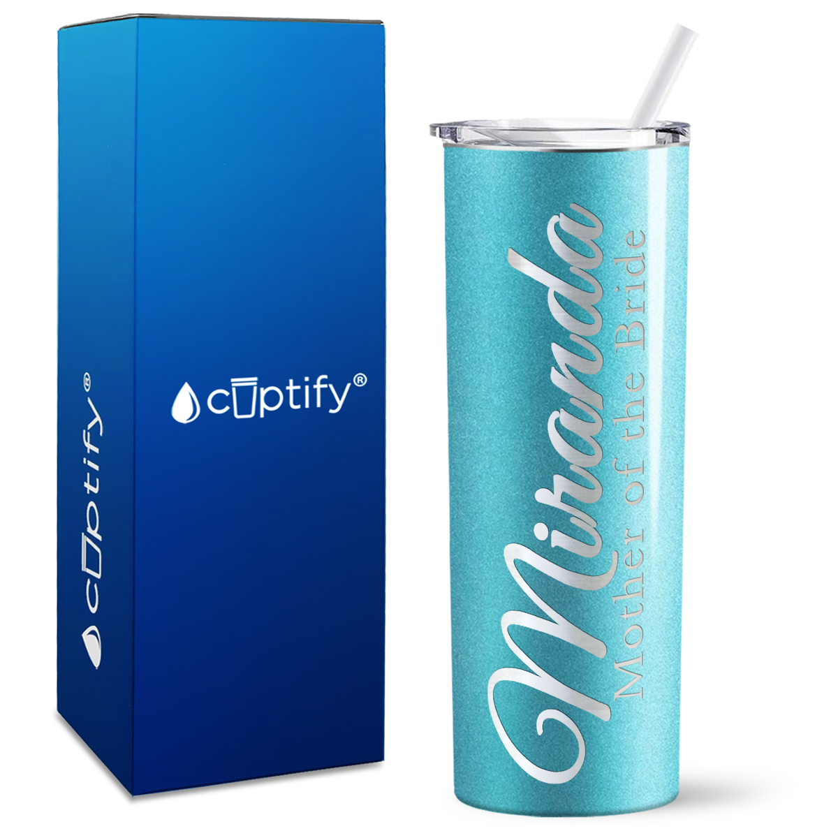 Personalized Mother of the Bride on 20oz Skinny Tumbler