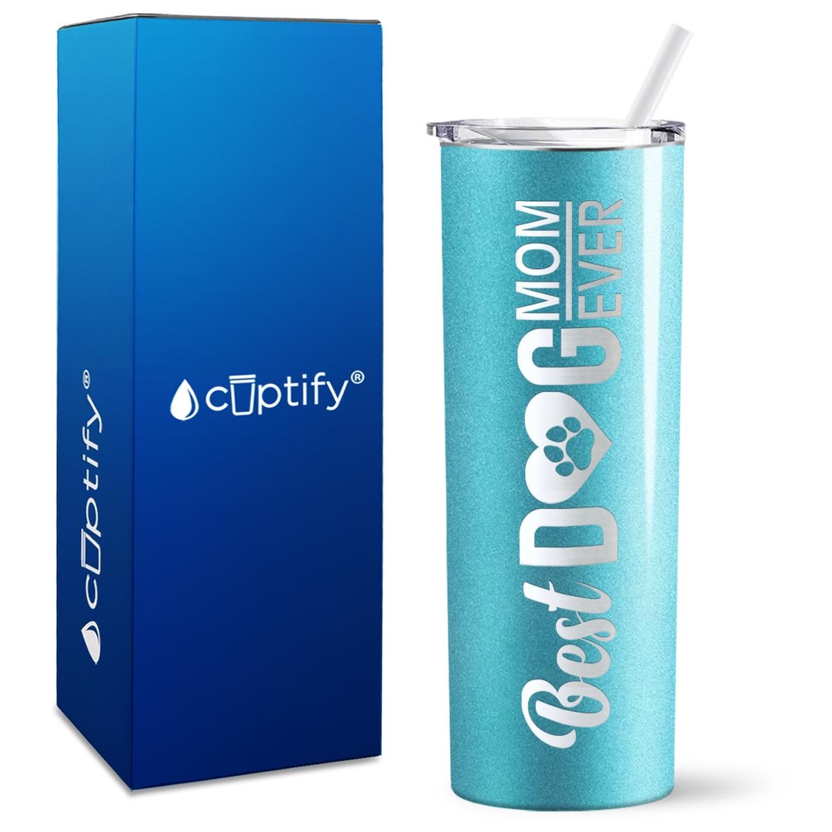 Best Dog Mom Ever on 20oz Skinny Tumbler