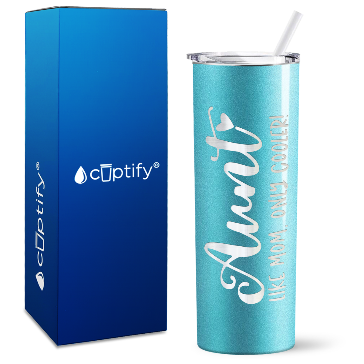 Aunt Like Mom Only Cooler 20oz Skinny Tumbler