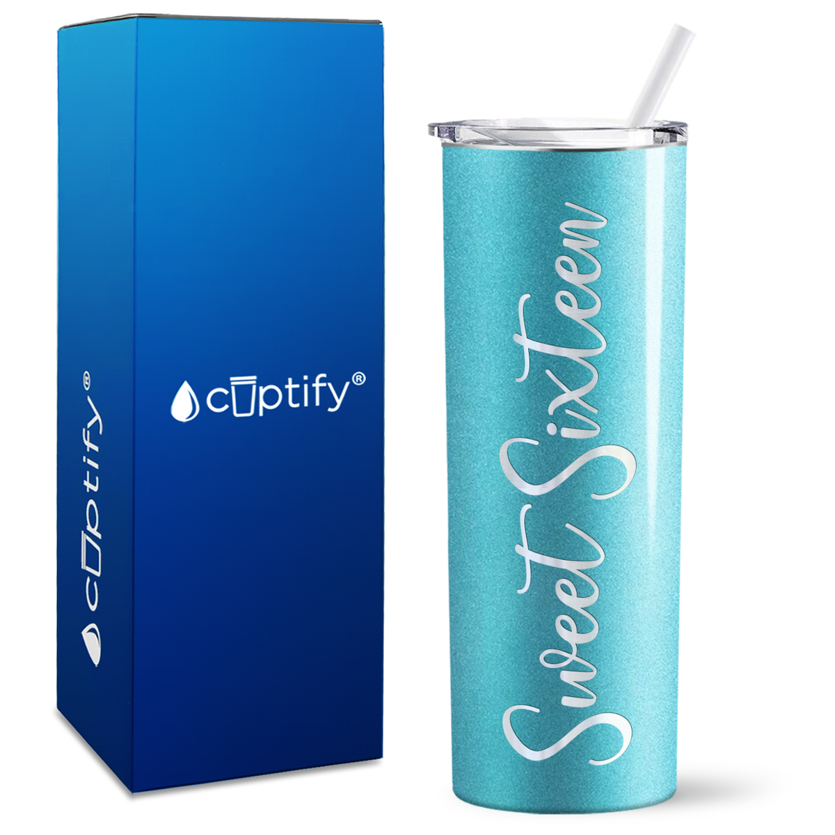 Sweet Sixteen on 20oz Skinny Tumbler