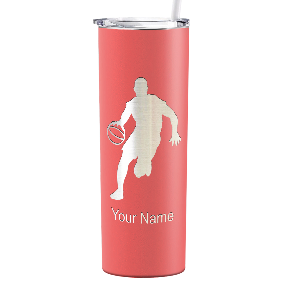 Personalized Basketball Player Silhouette Tumbler