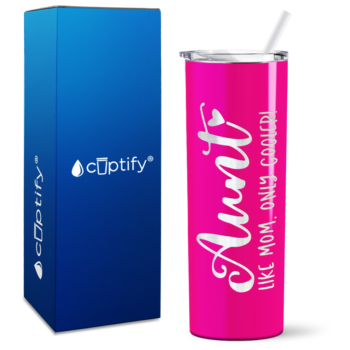 Aunt Like Mom Only Cooler 20oz Skinny Tumbler