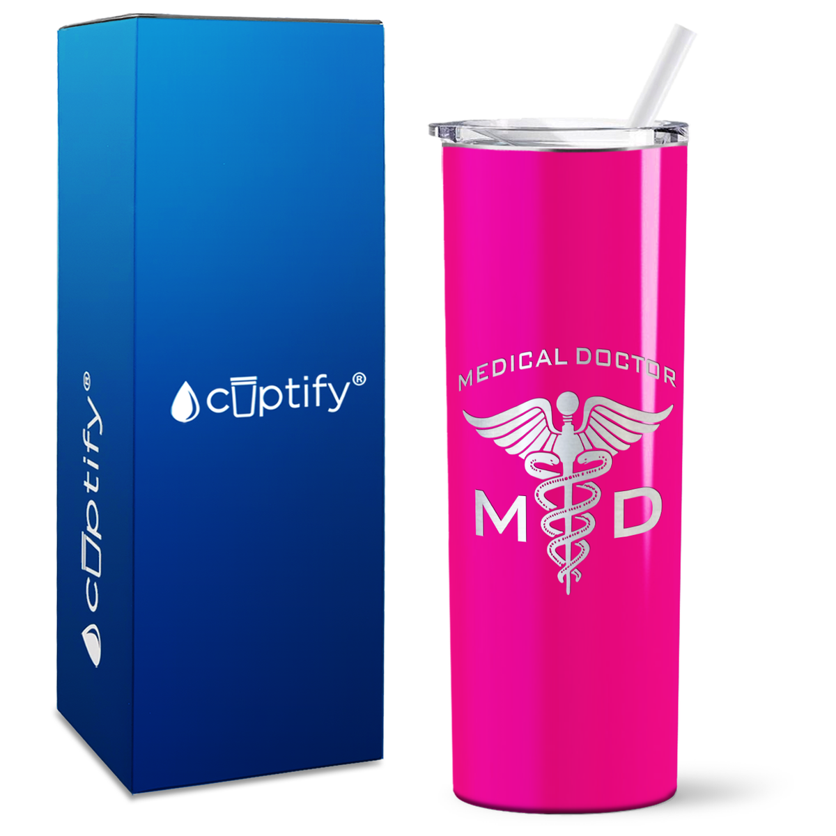 MD Medical Doctor on 20oz Skinny Tumbler