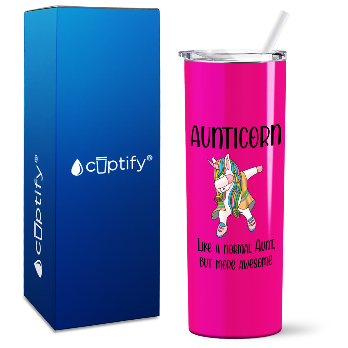 Aunticorn 20oz Skinny Tumbler