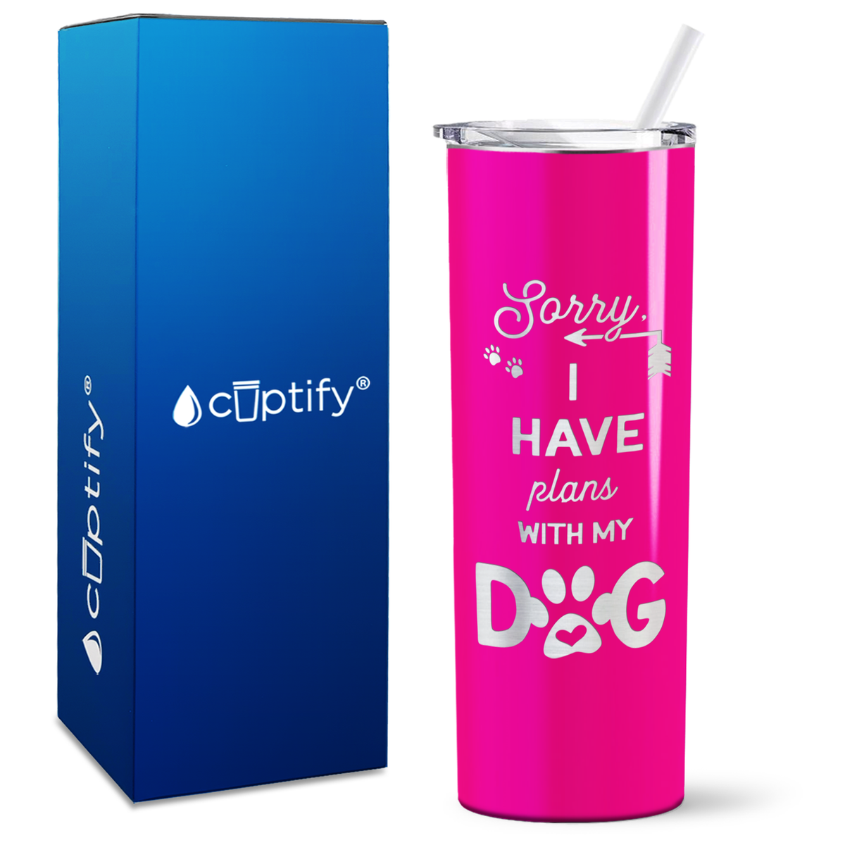 Sorry I have Plans with my Dog on 20oz Skinny Tumbler