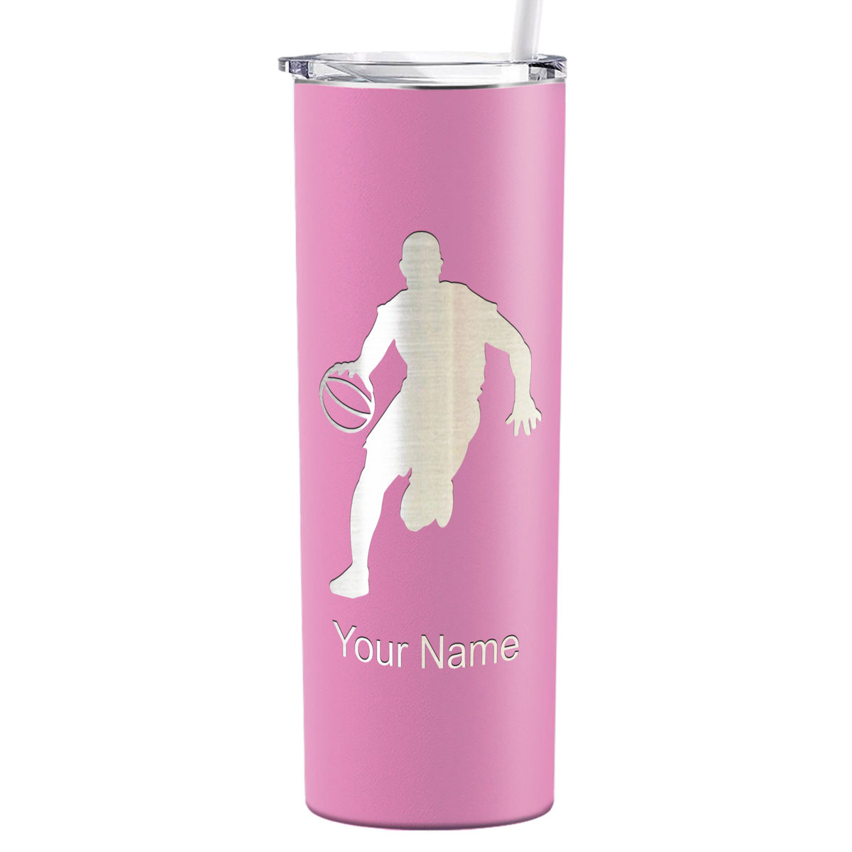 Personalized Basketball Player Silhouette Tumbler