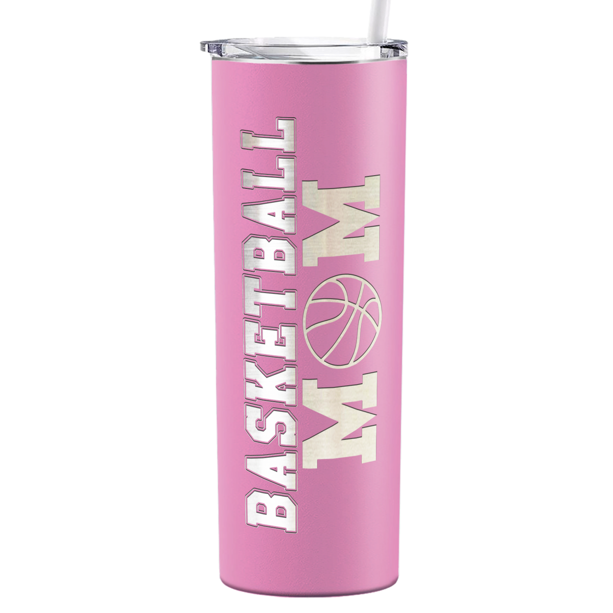 Basketball Mom on 20oz Skinny Tumbler