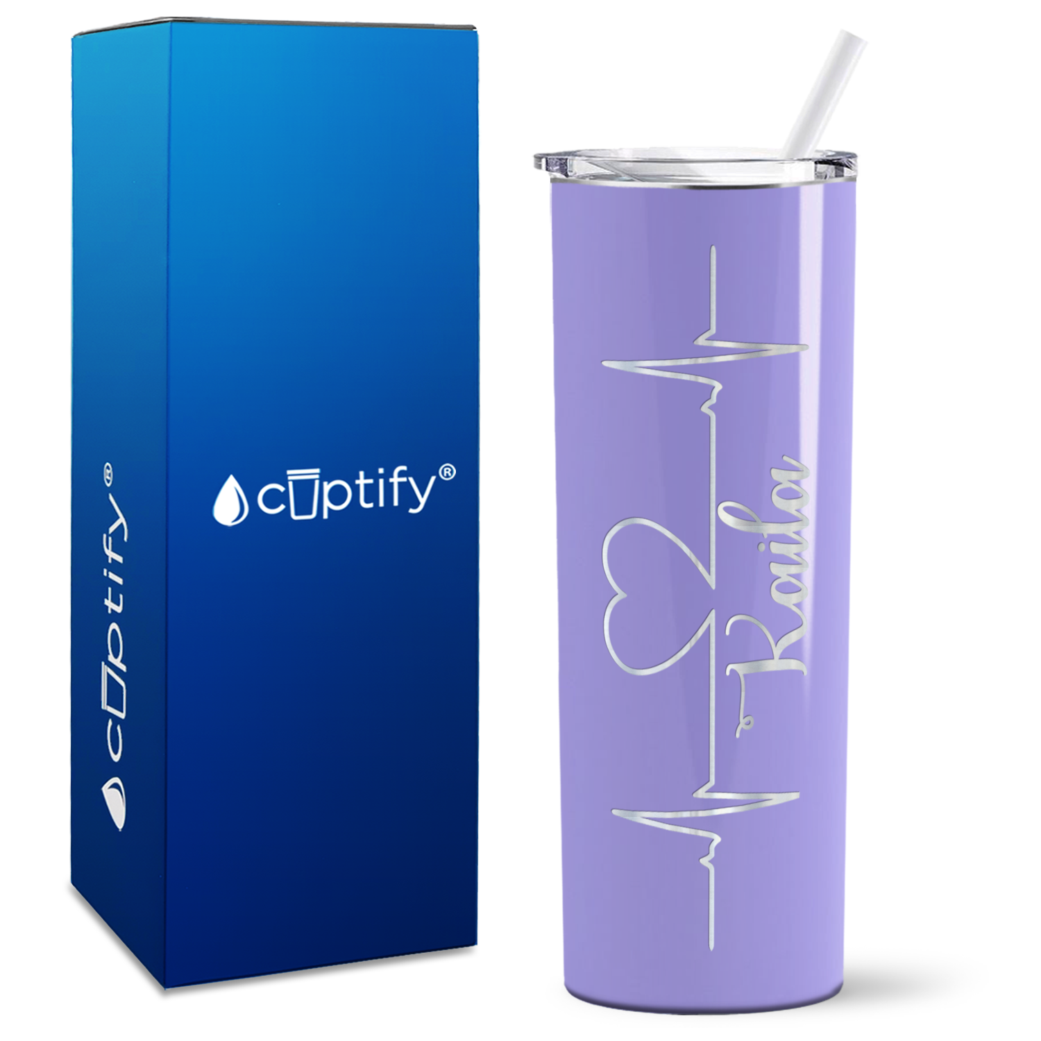 Personalized RN Nurse Life Pulse on 20oz Skinny Tumbler