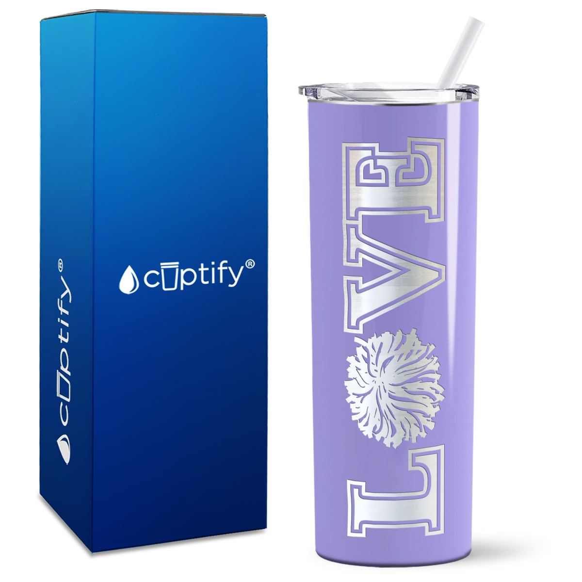 LOVE Cheer on 20oz Skinny Tumbler