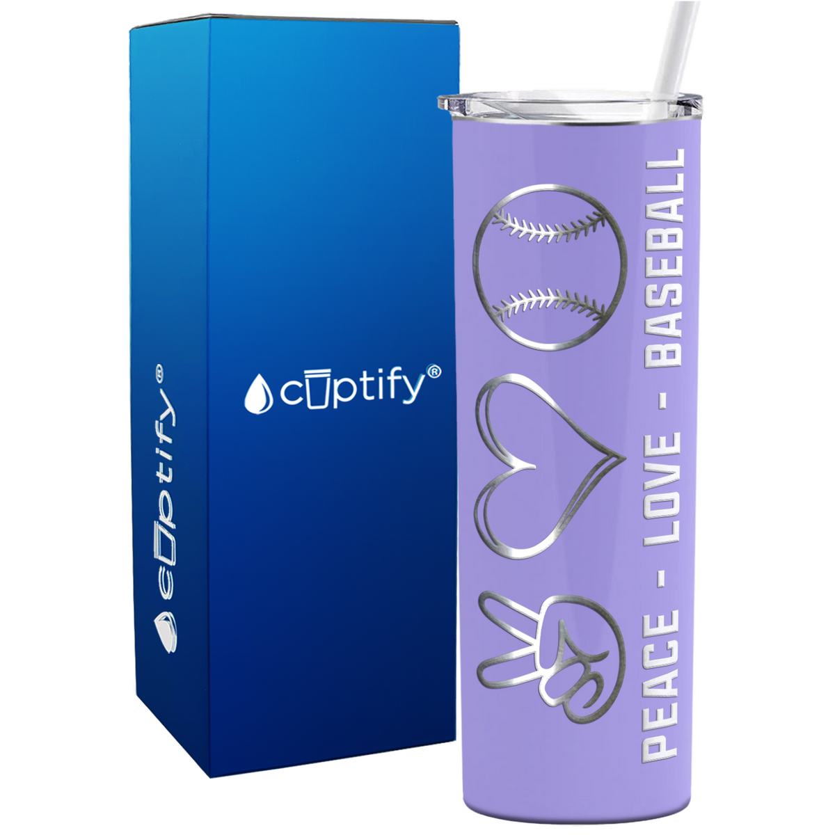 Stressed Blessed and Baseball Obsessed on 20oz Skinny Stainless Steel Tumbler