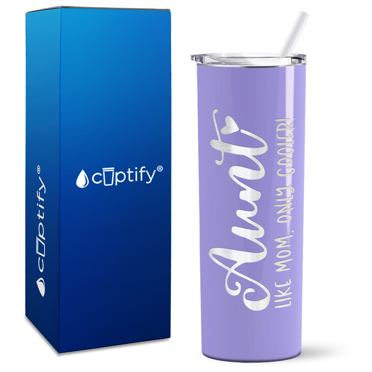 Aunt Like Mom Only Cooler 20oz Skinny Tumbler