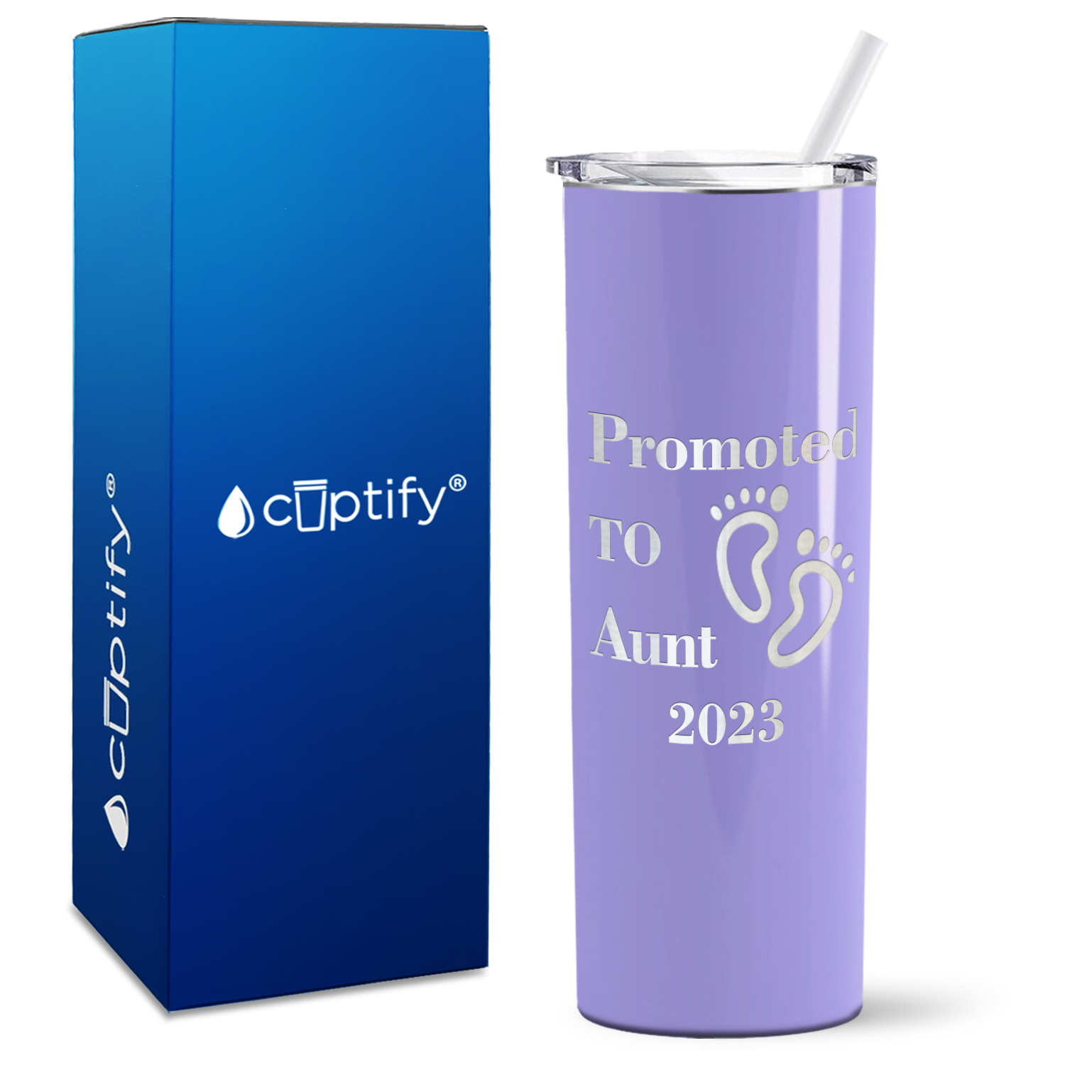 Promoted to Aunt 20oz Skinny Tumbler
