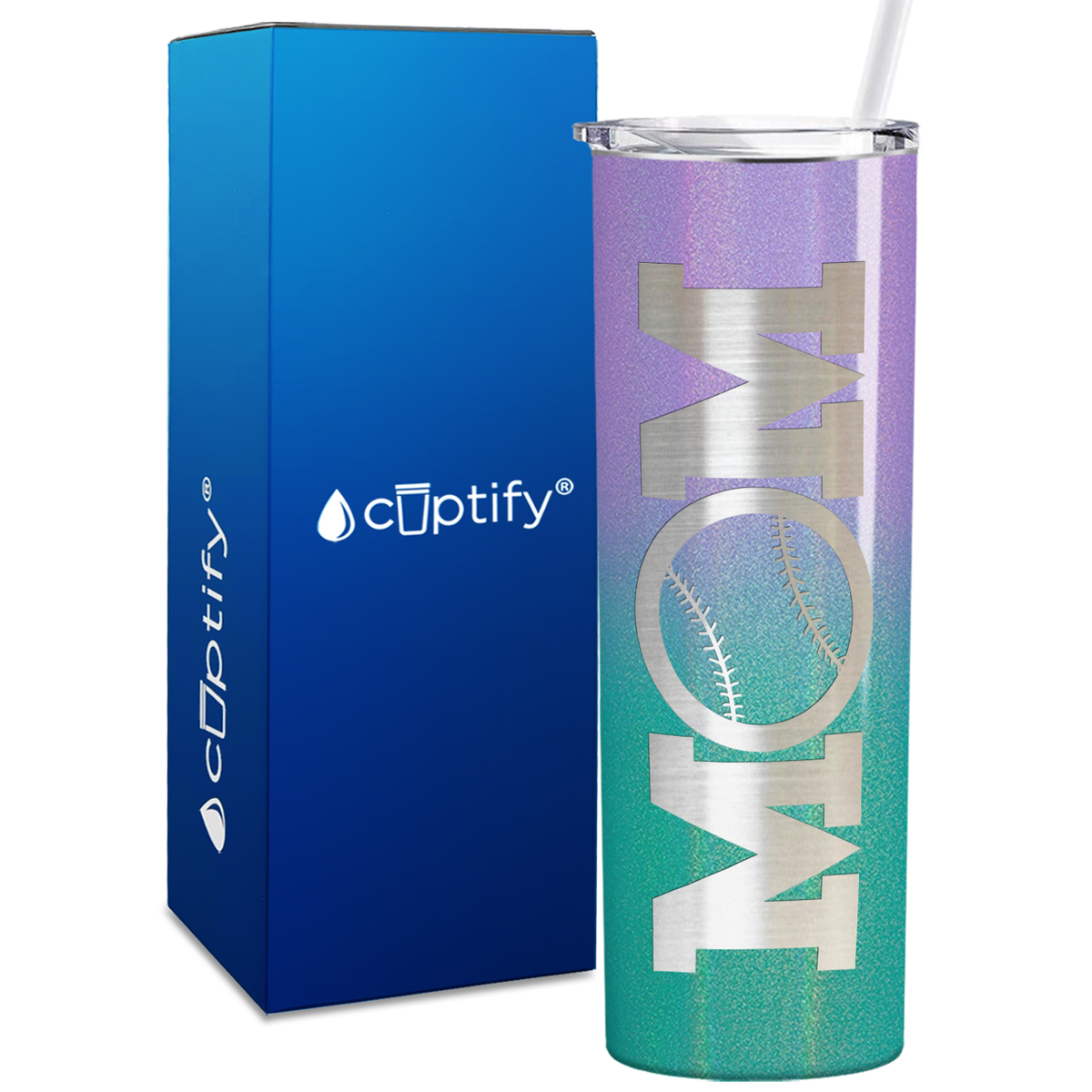 Baseball Mom Ball 20oz Skinny Tumbler