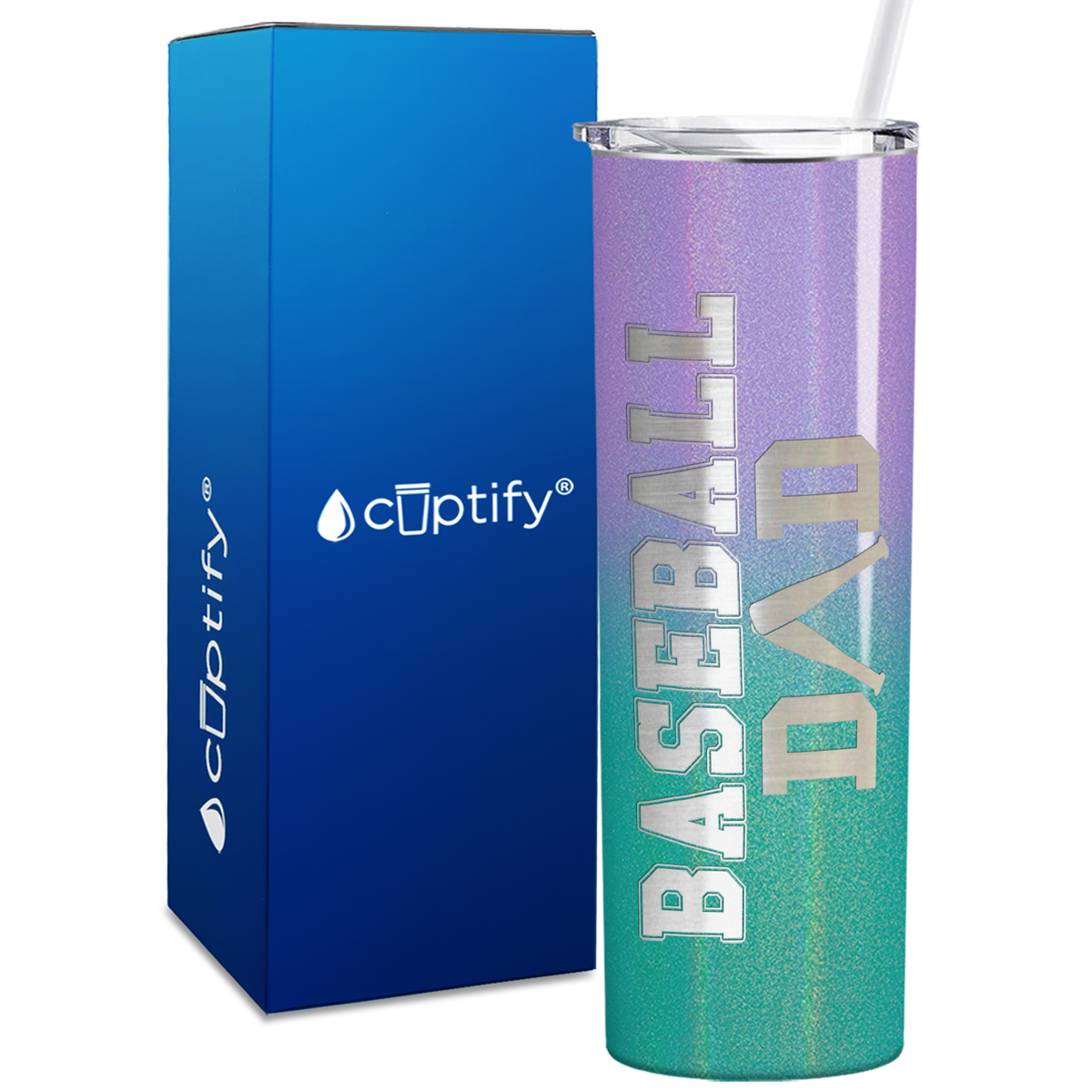 Baseball Dad Bats 20oz Skinny Tumbler