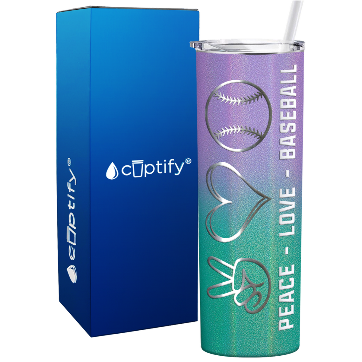 Stressed Blessed and Baseball Obsessed on 20oz Skinny Stainless Steel Tumbler