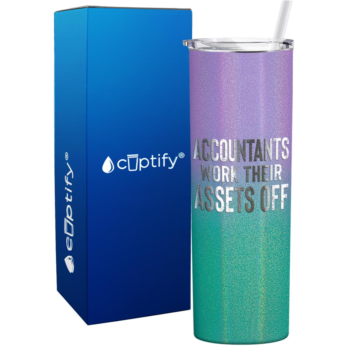 Accountant Wife on 20oz Skinny Stainless Steel Tumbler