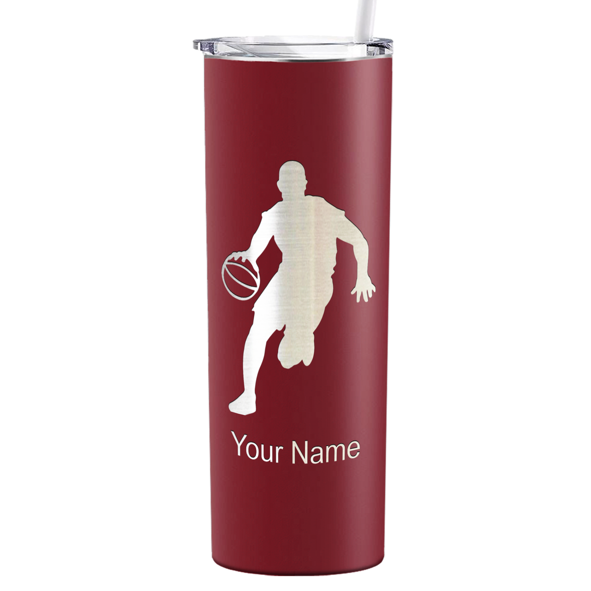 Personalized Basketball Player Silhouette Tumbler