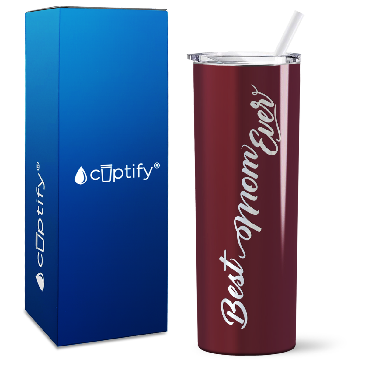 Best Mom Ever on 20oz Skinny Tumbler
