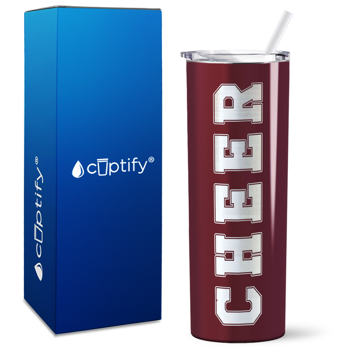 Cheer on 20oz Skinny Tumbler
