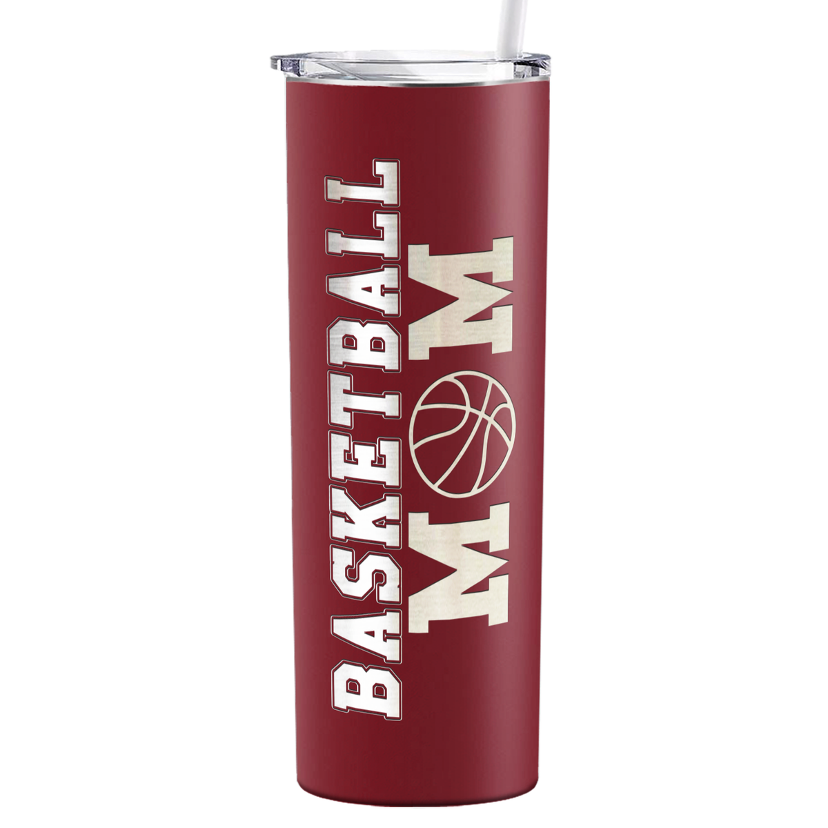 Basketball Mom on 20oz Skinny Tumbler