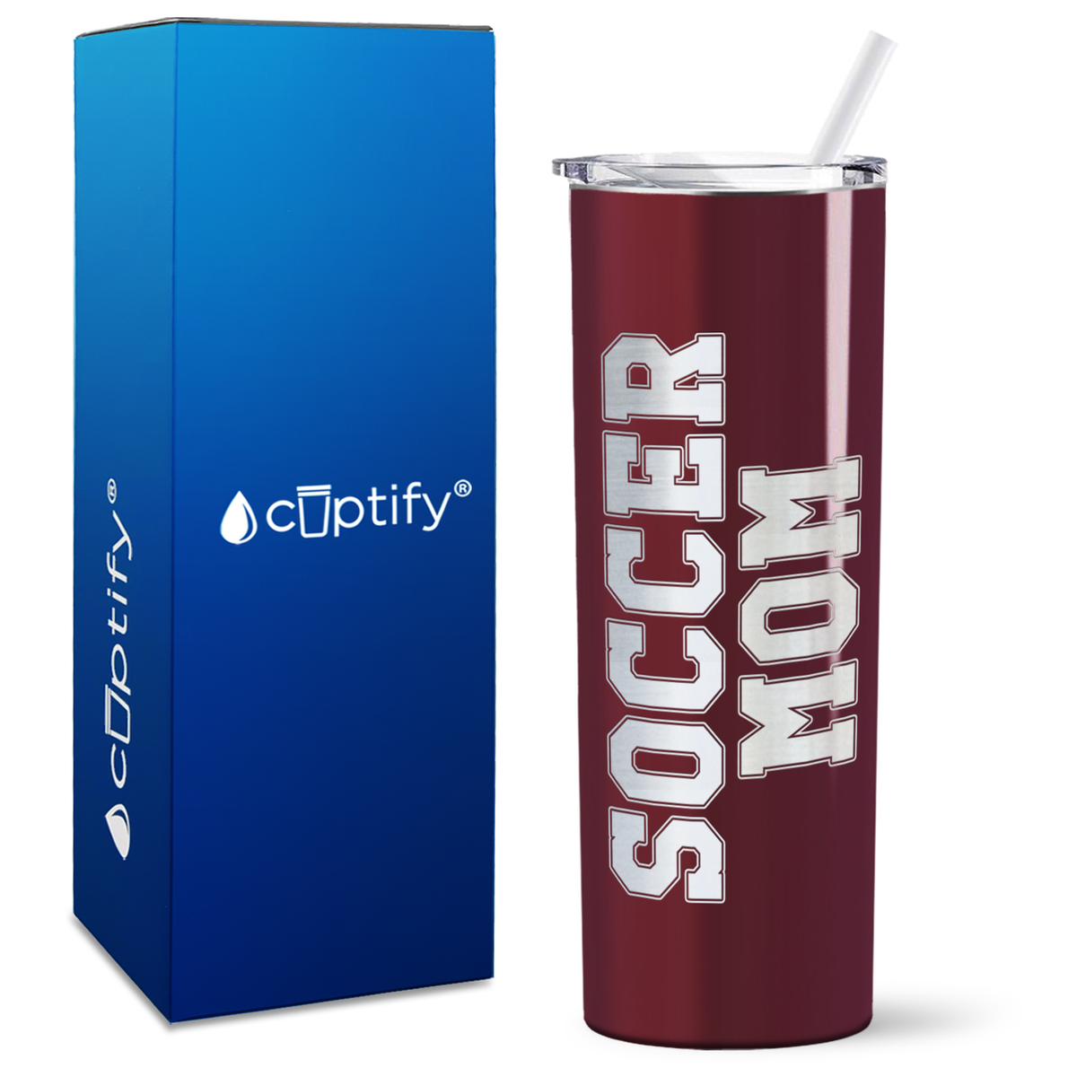 Soccer Mom on 20oz Skinny Tumbler