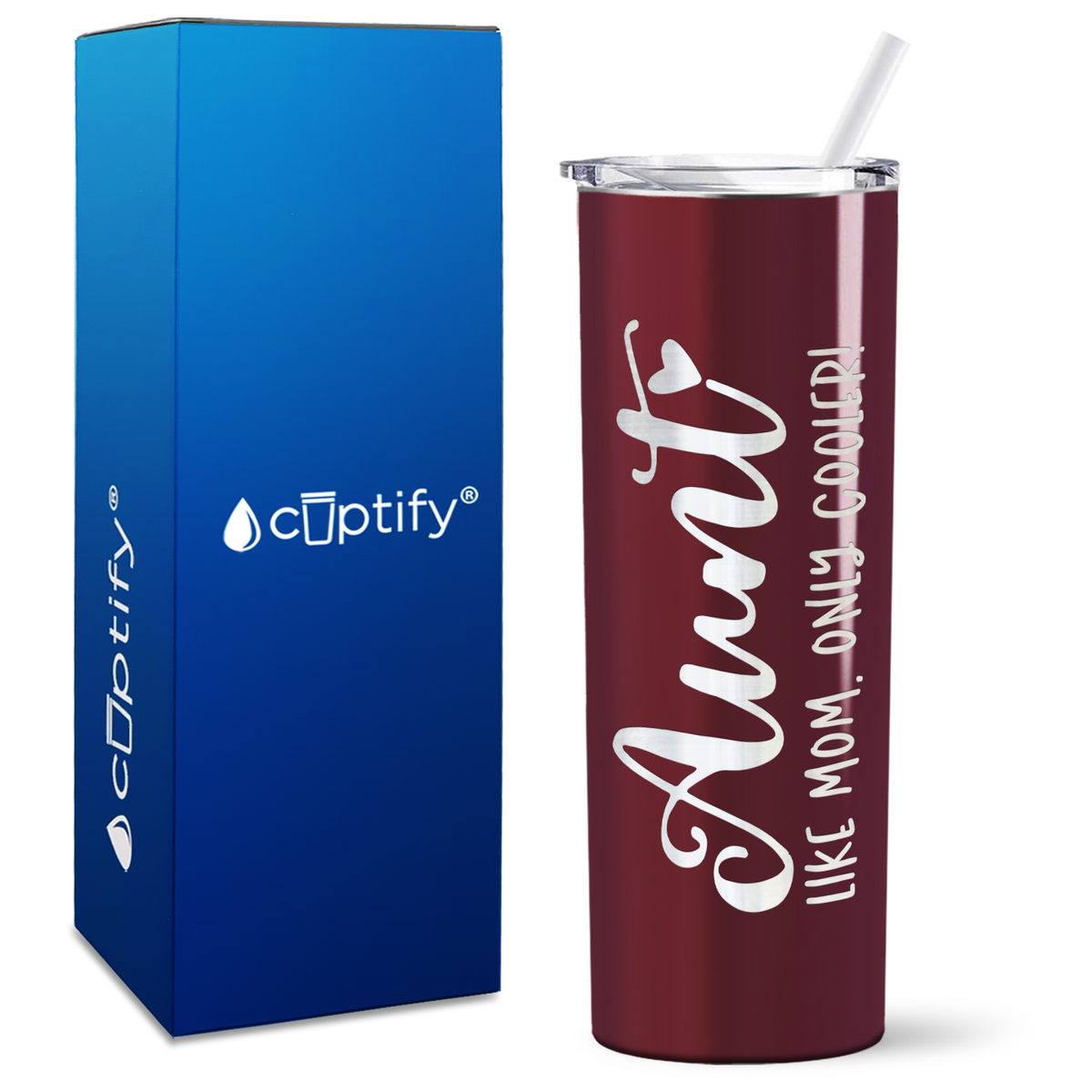 Aunt Like Mom Only Cooler 20oz Skinny Tumbler