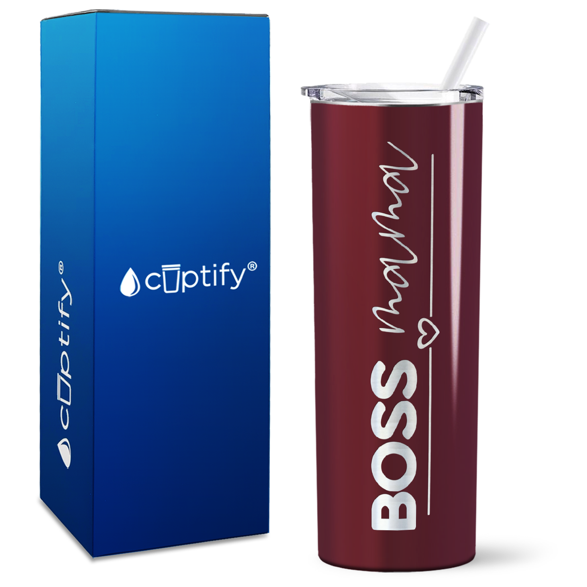 Boss Mama on 20oz Skinny Tumbler