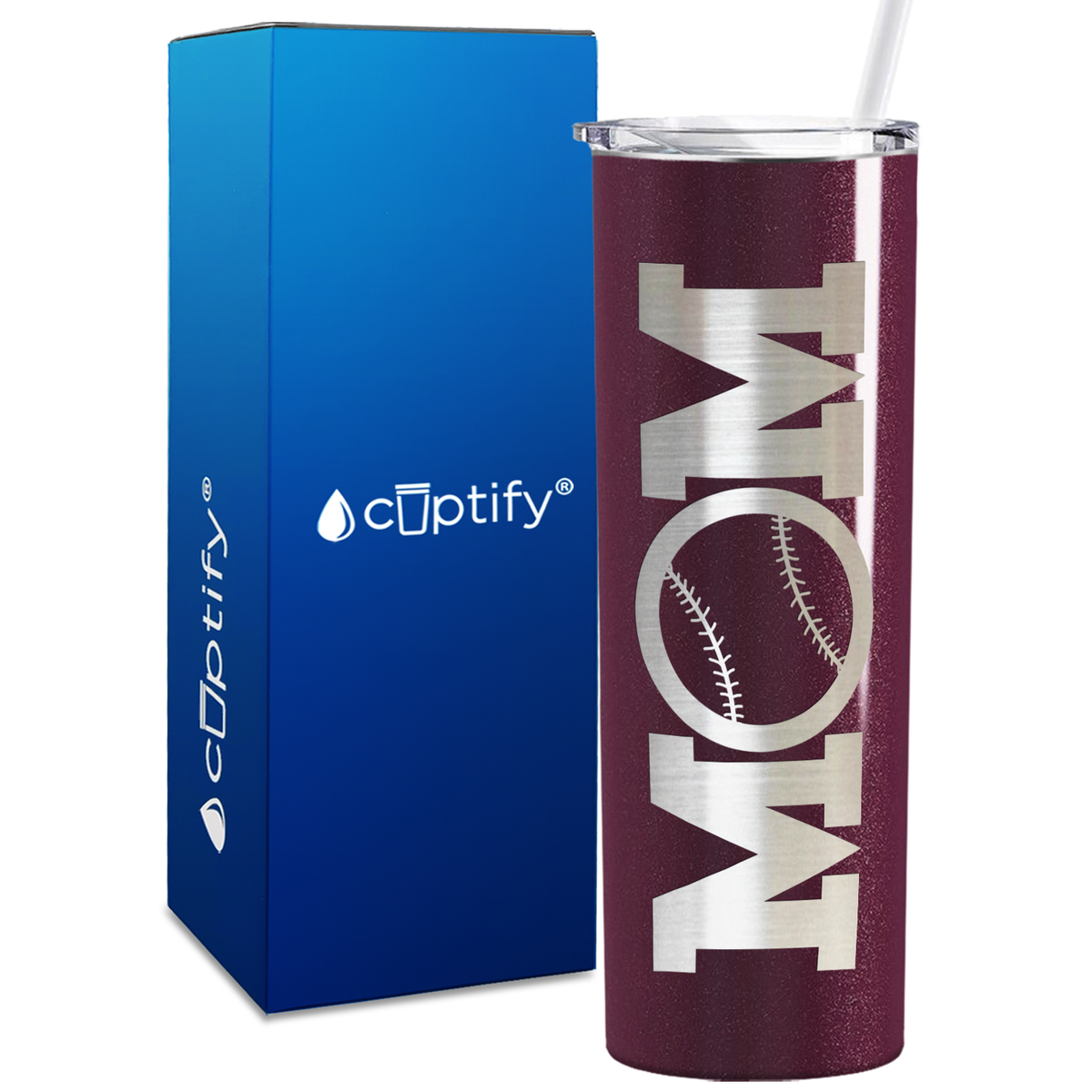 Baseball Mom Ball 20oz Skinny Tumbler