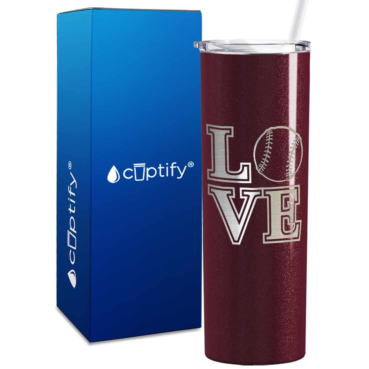Baseball Love 20oz Skinny Tumbler