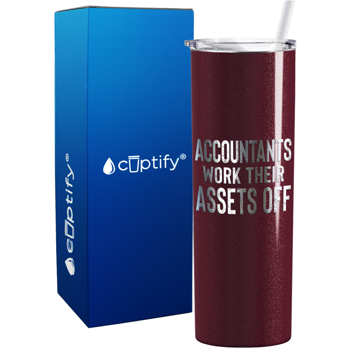 Accountant Wife on 20oz Skinny Stainless Steel Tumbler