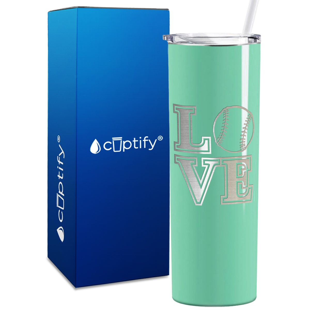 Baseball Love 20oz Skinny Tumbler