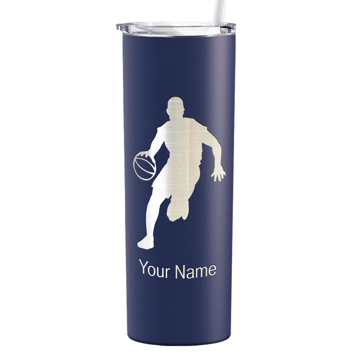 Personalized Basketball Player Silhouette Tumbler