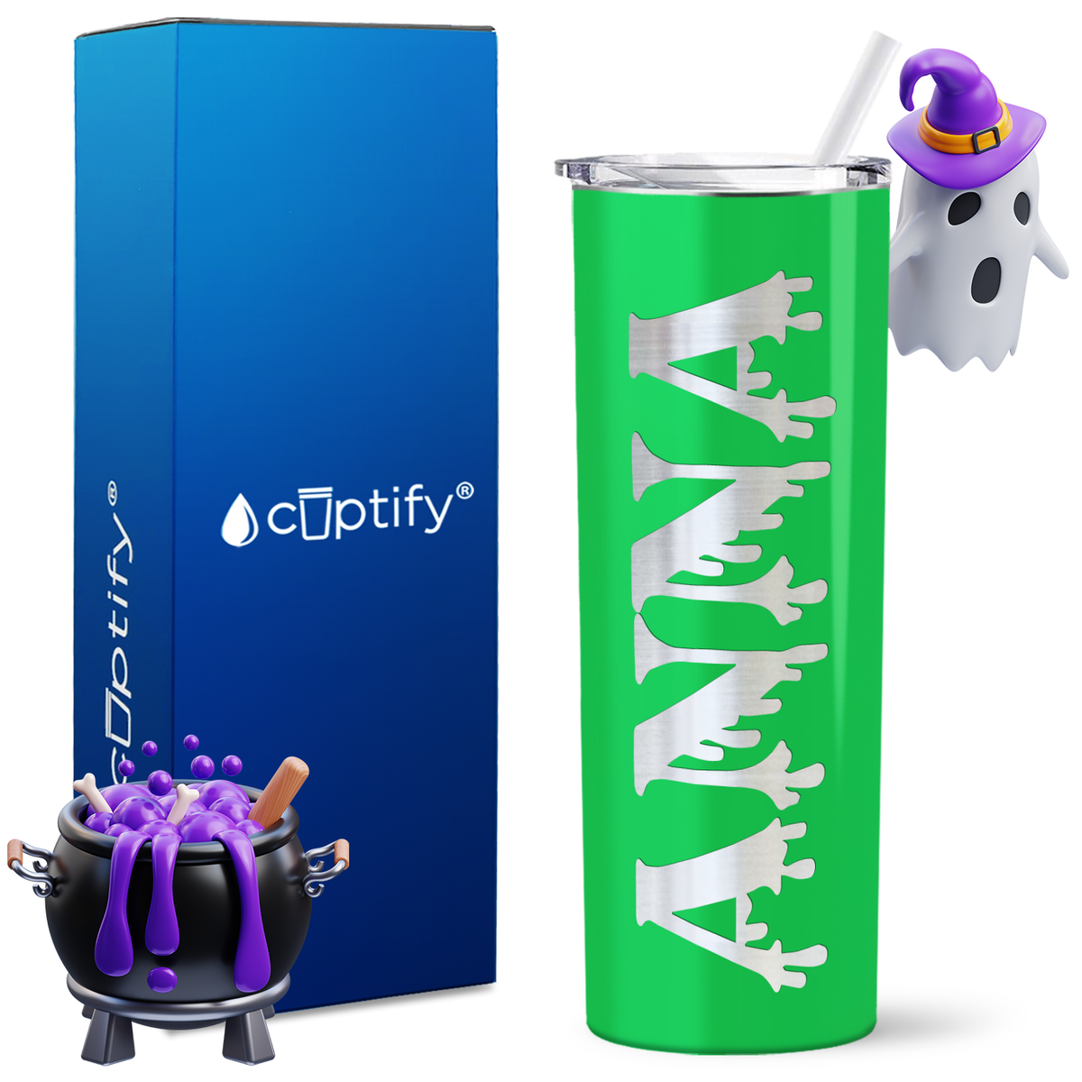 Personalized Bloody Style on 20oz 20oz Skinny - Halloween Tumbler