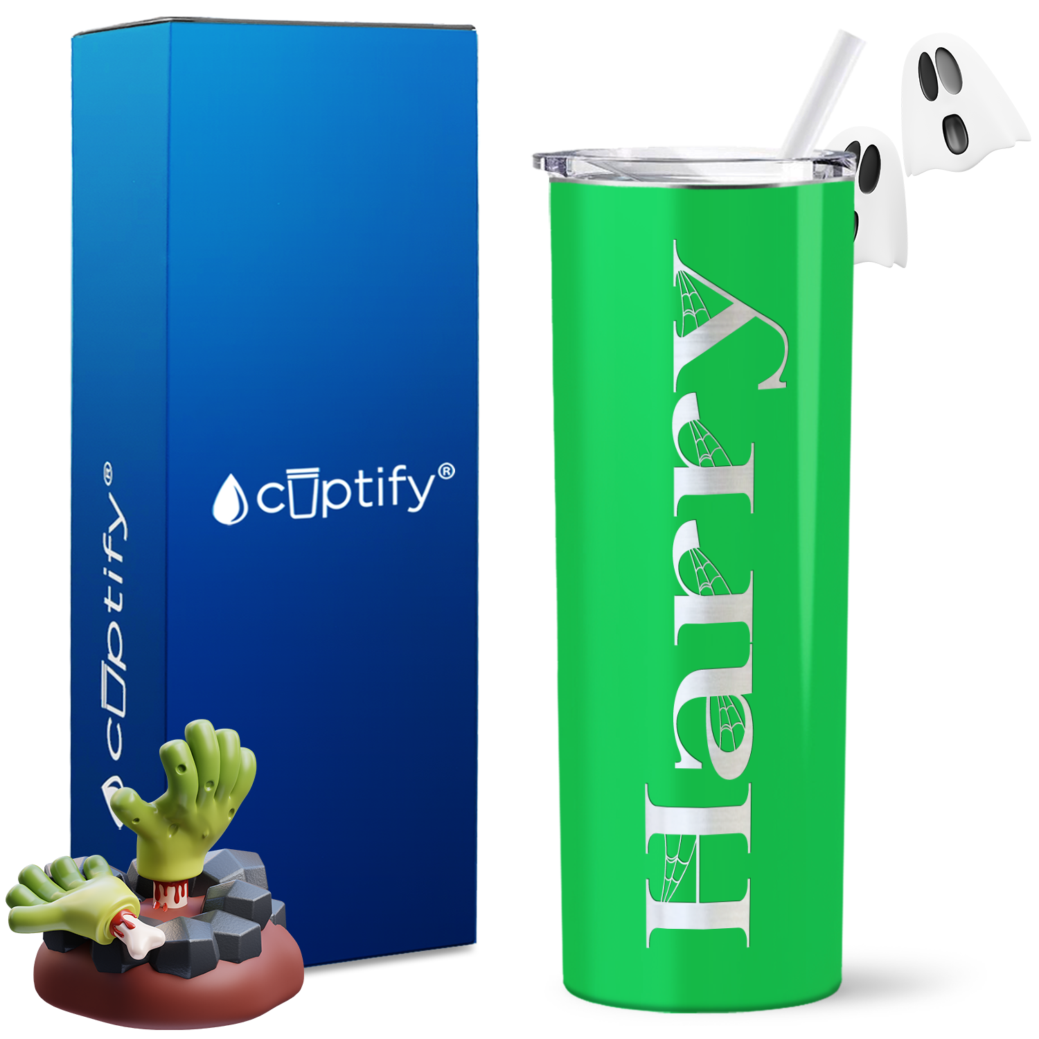 Personalized Wicked Style on 20oz Skinny Halloween Tumbler