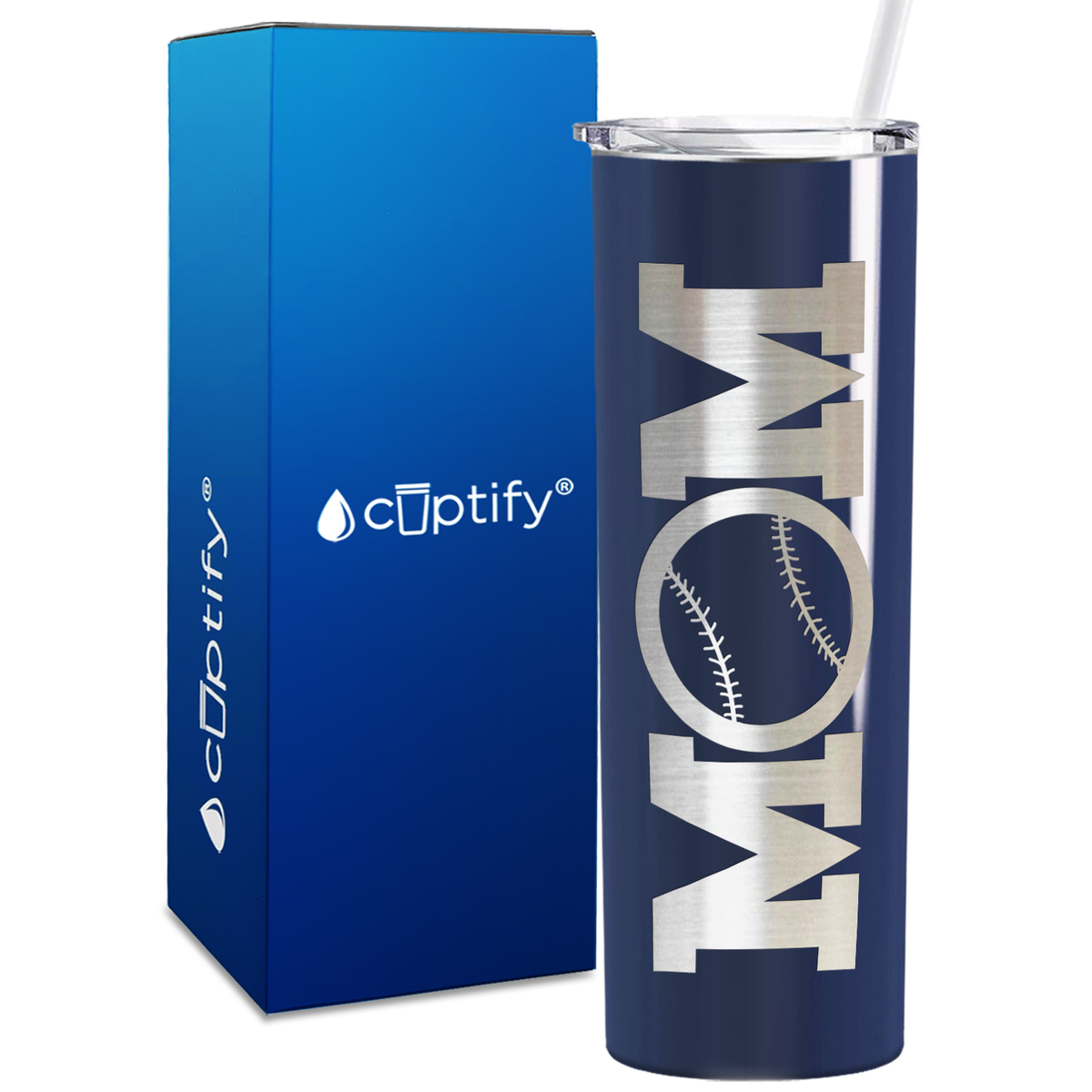 Baseball Mom Ball 20oz Skinny Tumbler