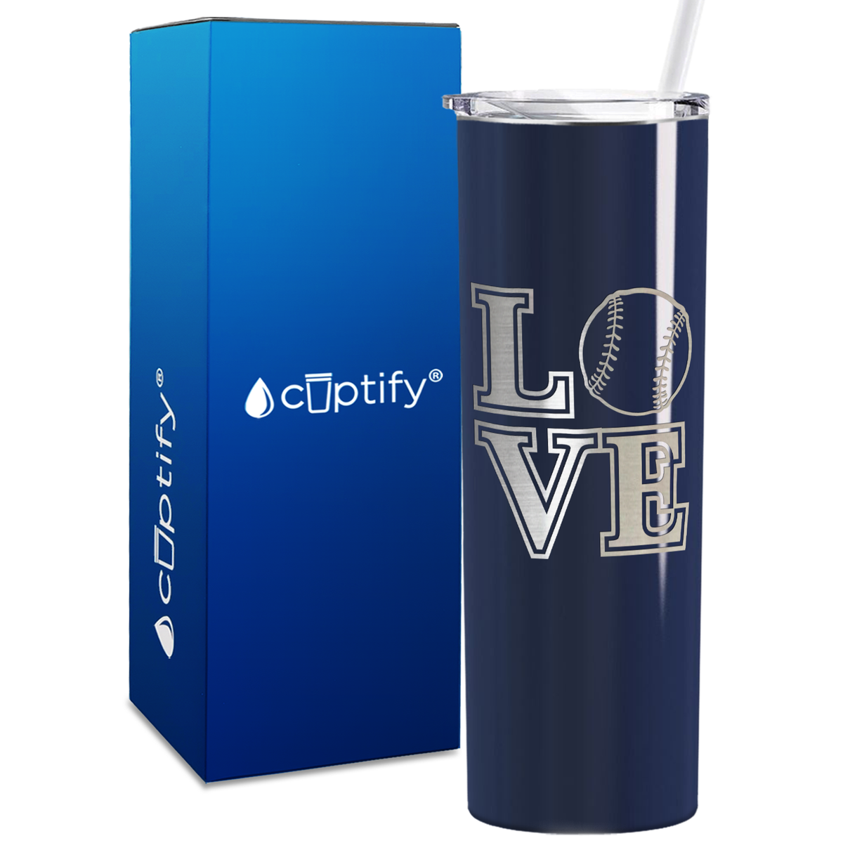 Baseball Love 20oz Skinny Tumbler