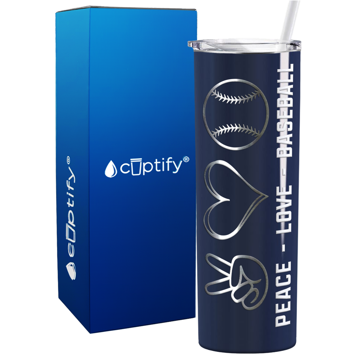 Stressed Blessed and Baseball Obsessed on 20oz Skinny Stainless Steel Tumbler