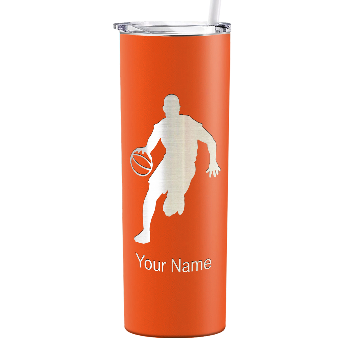 Personalized Basketball Player Silhouette Tumbler
