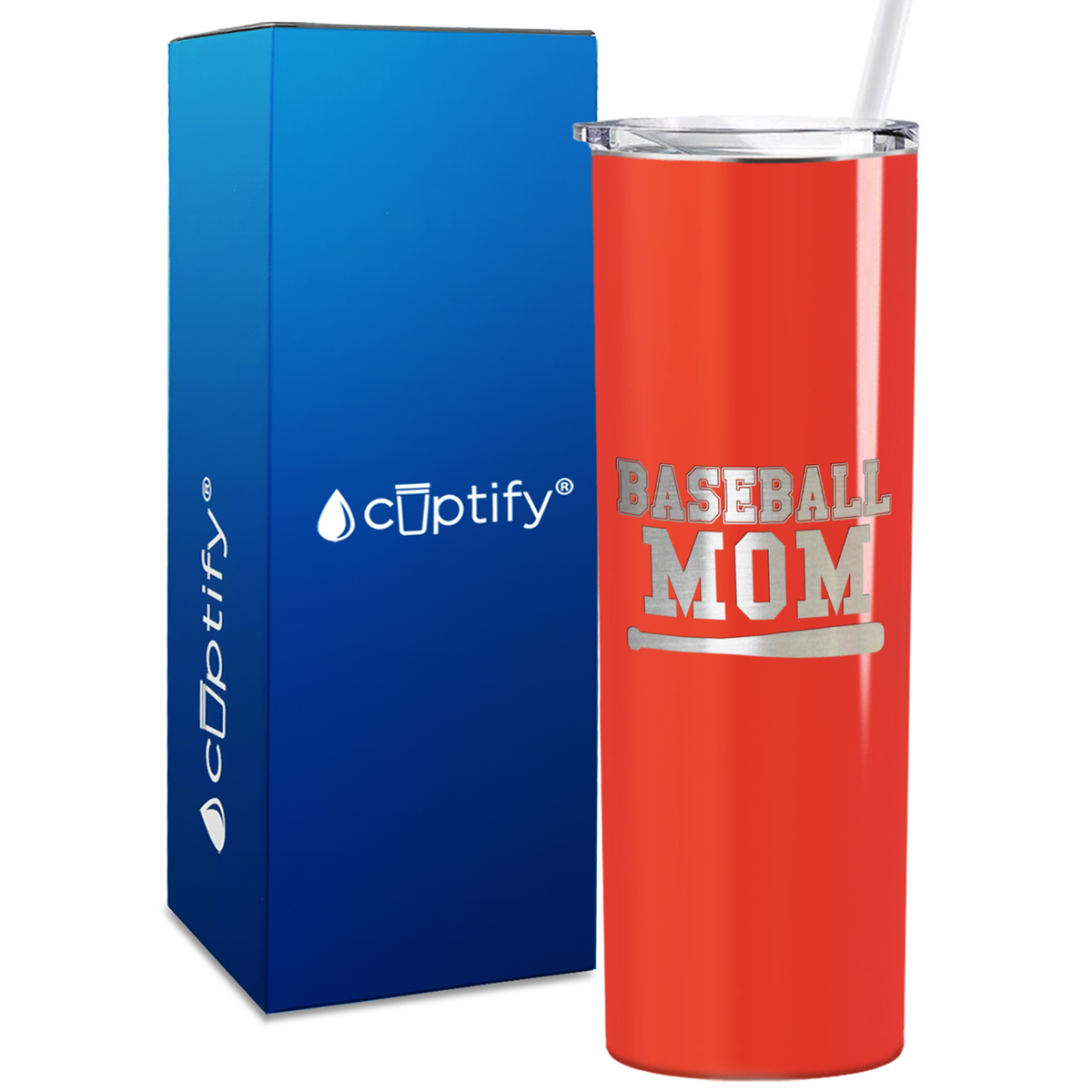 Baseball Mom Bat 20oz Skinny Tumbler