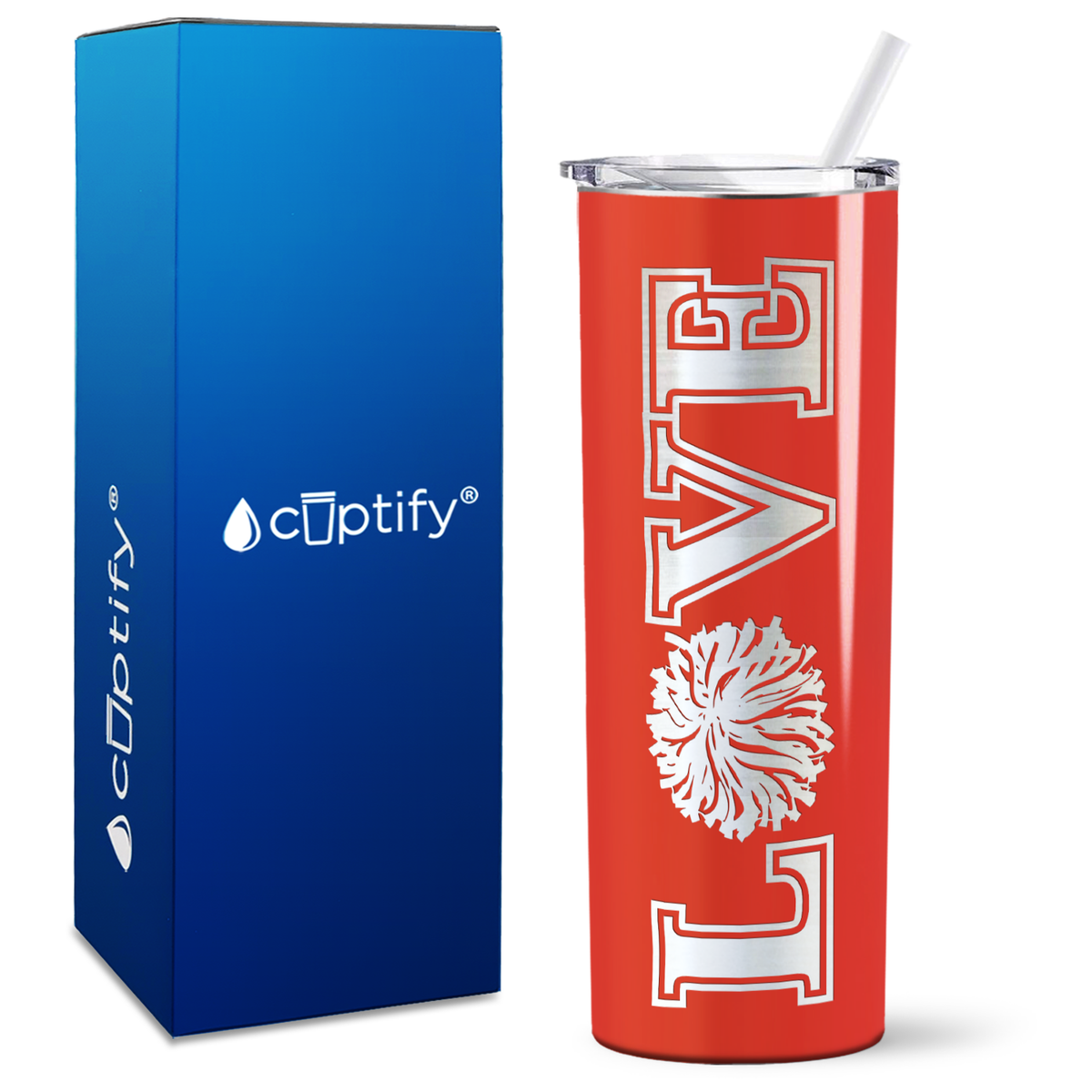LOVE Cheer on 20oz Skinny Tumbler