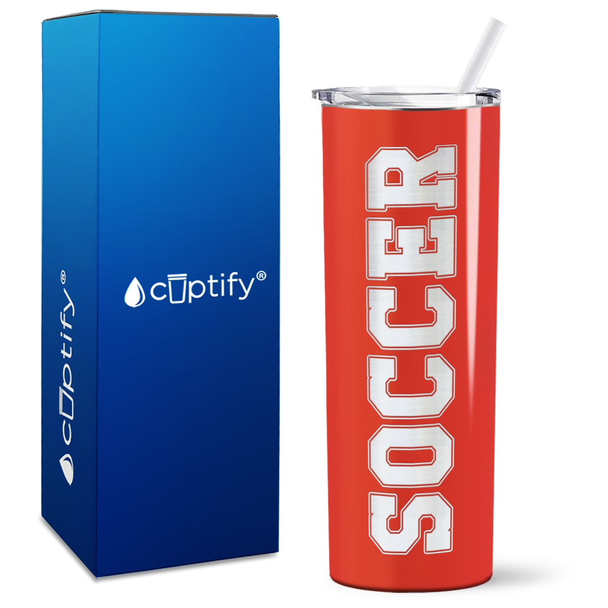 Soccer on 20oz Skinny Tumbler