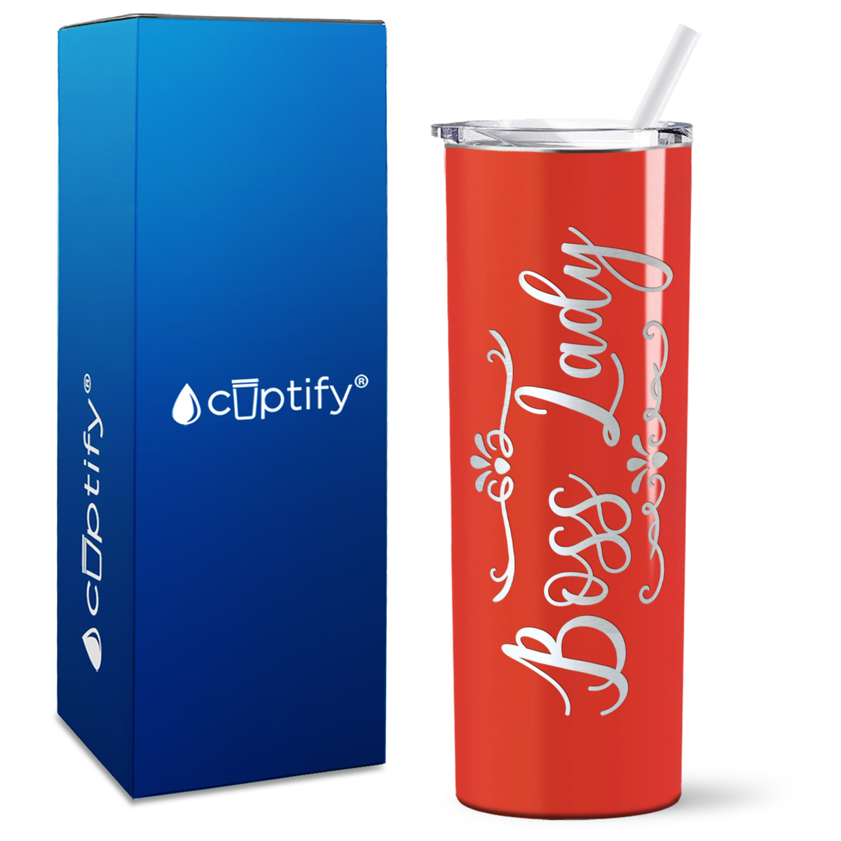 Boss Lady on Skinny 20oz Tumbler