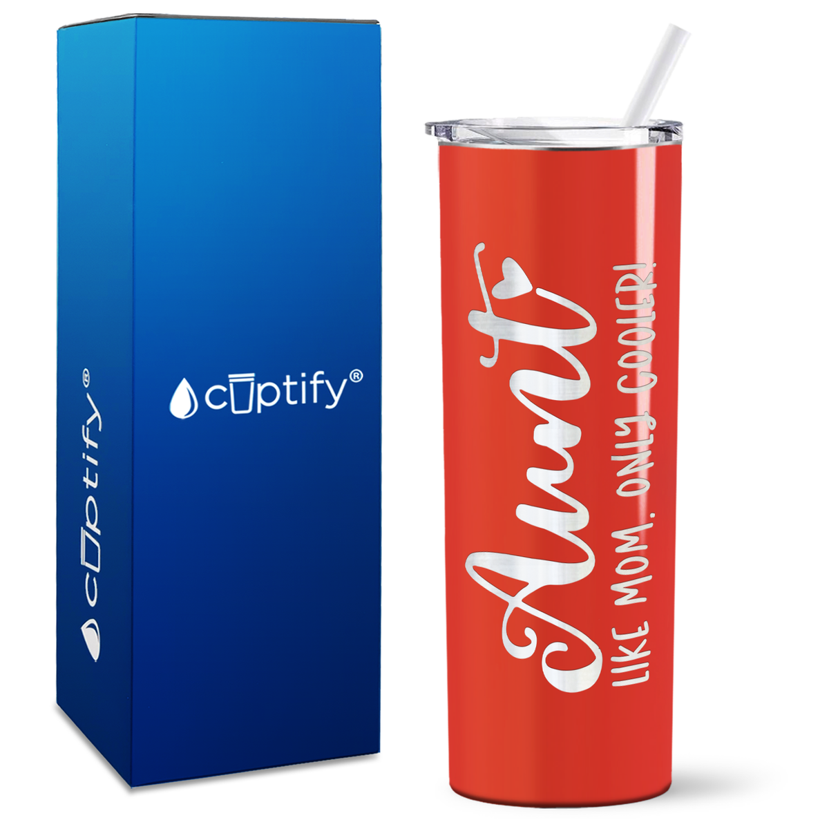 Aunt Like Mom Only Cooler 20oz Skinny Tumbler